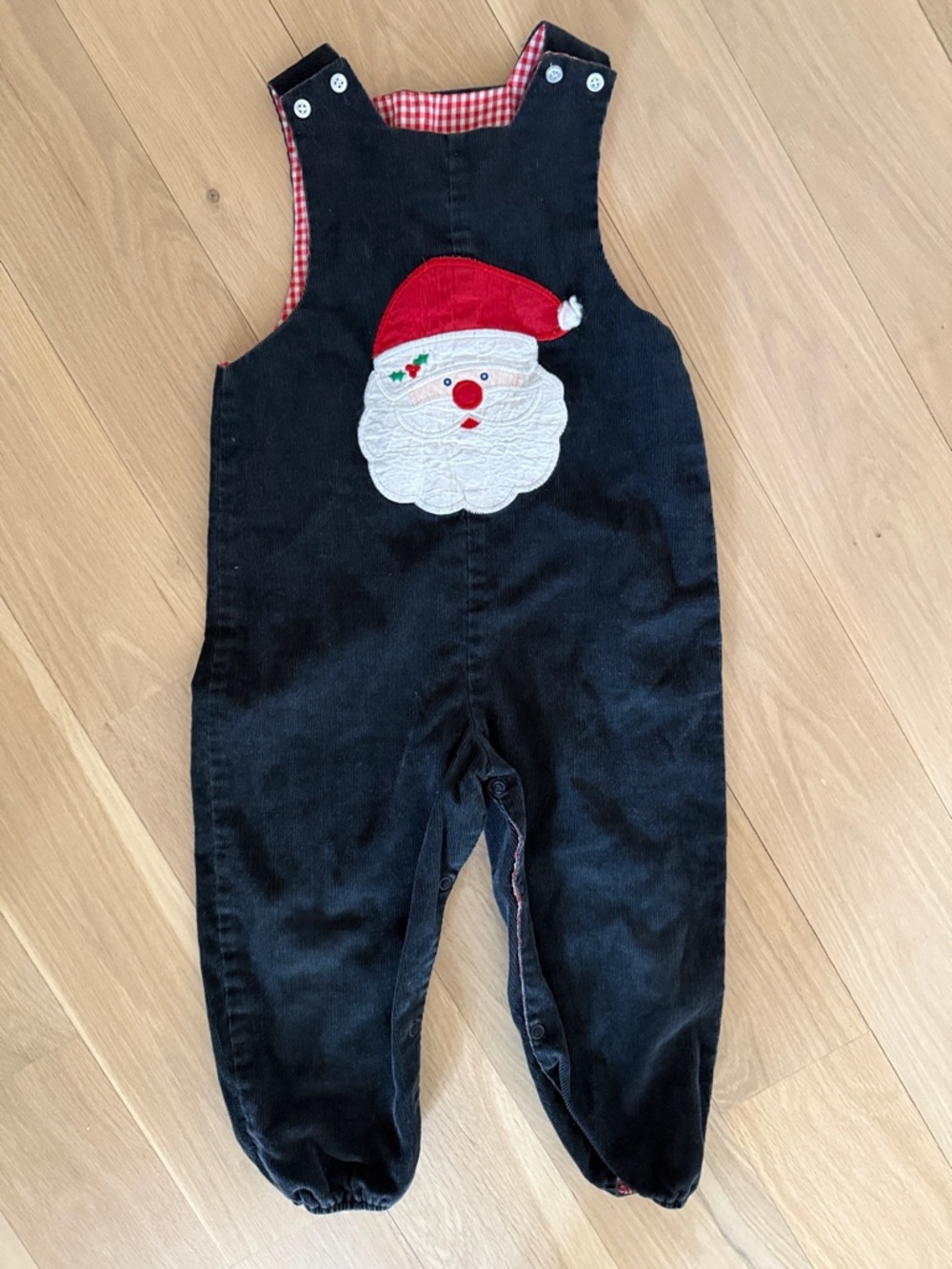 The Bailey Boys Corduroy Santa Overalls